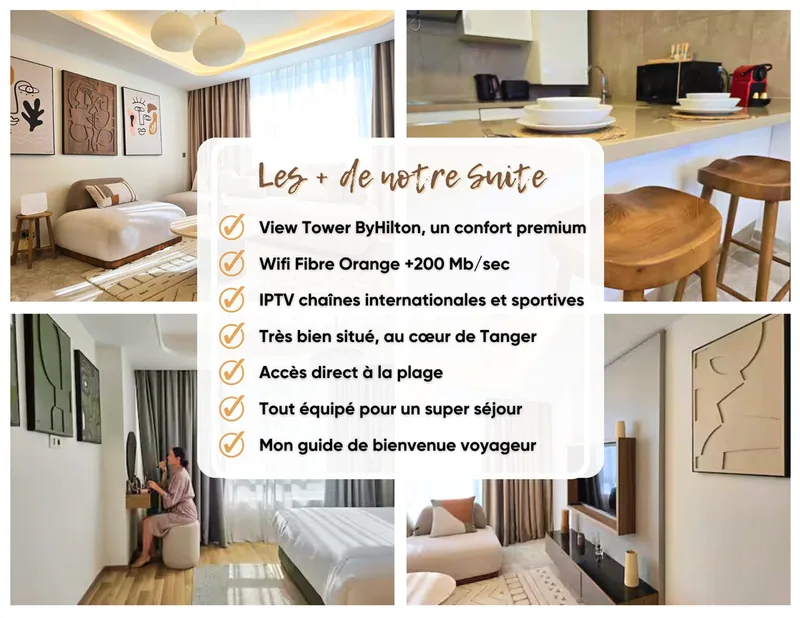 Hilton Suite ViewTower 12C • Gare/Plage • Parking à Tanger — photo 4