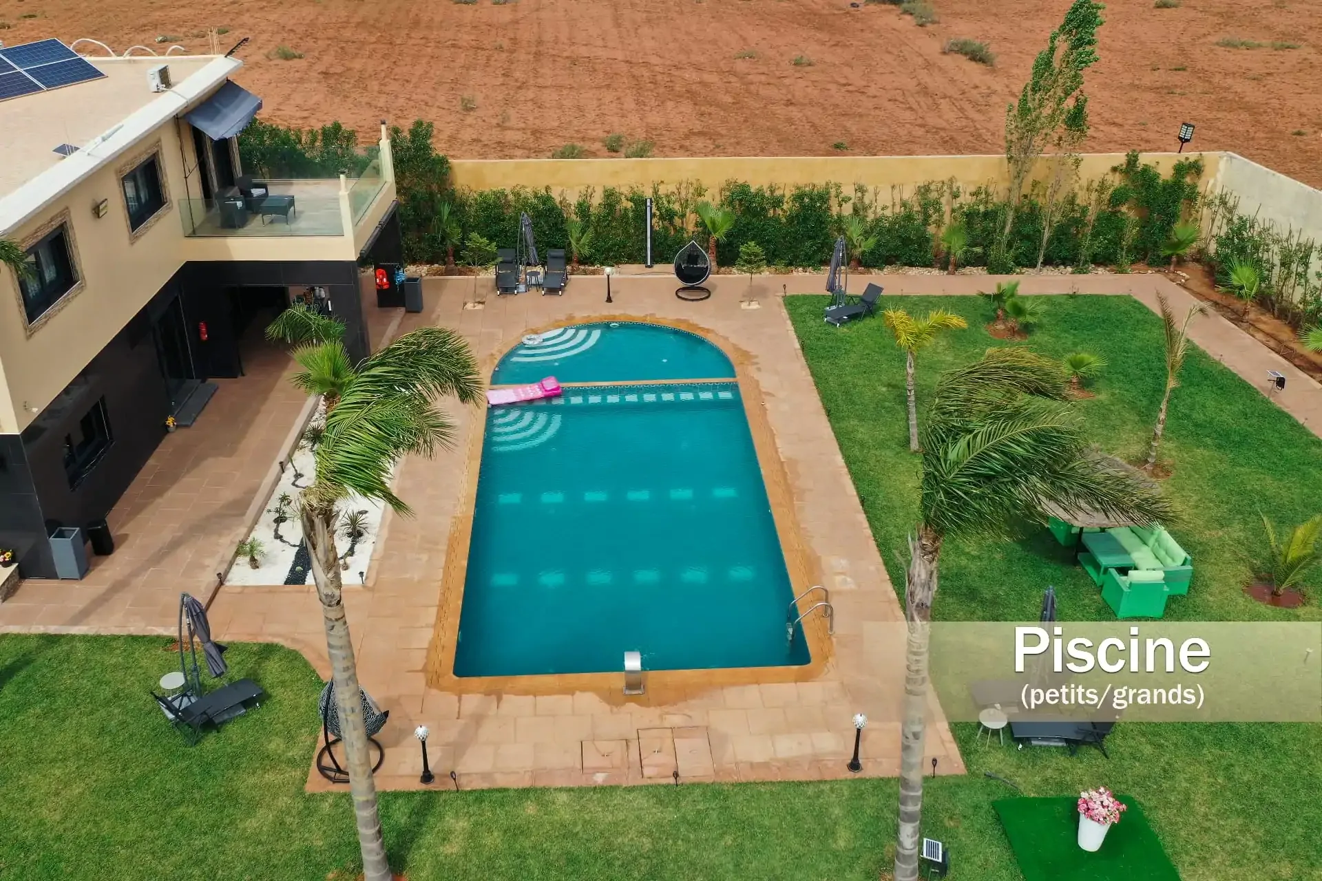 Villa La Perle de Bni Drar avec piscine, hammam et salle de sport sur 3200 m2