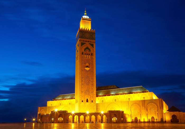 Hassan II Mosque in Casablanca, Morocco Africa